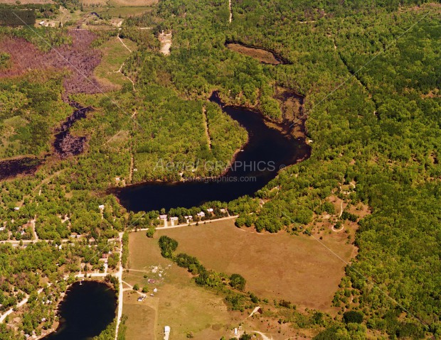 Half Moon Lake in Clare County, Michigan